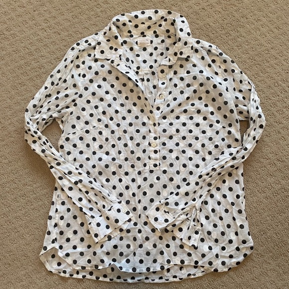 J crew jacquard polka dot popover - Picture 5 of 14